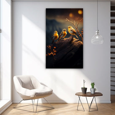 Night Birds Painting